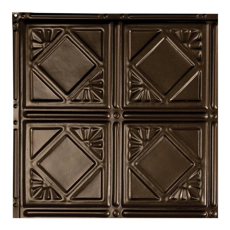 Great Lakes Tin Ludington Lay-in Ceiling Tile - Bronze Burst - Sample