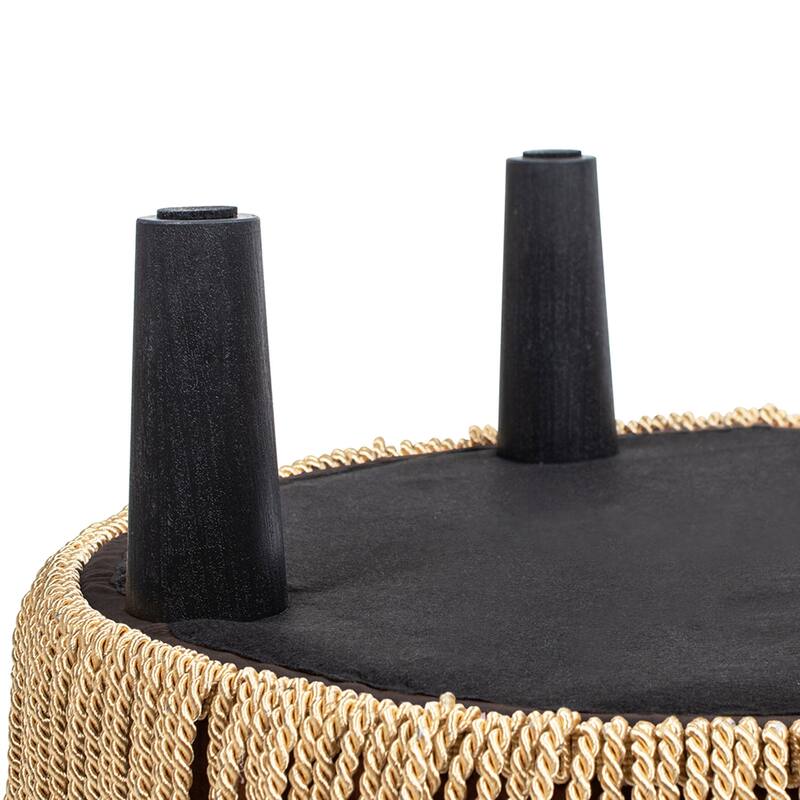Yolanda 24" Upholstered Round Accent Ottoman