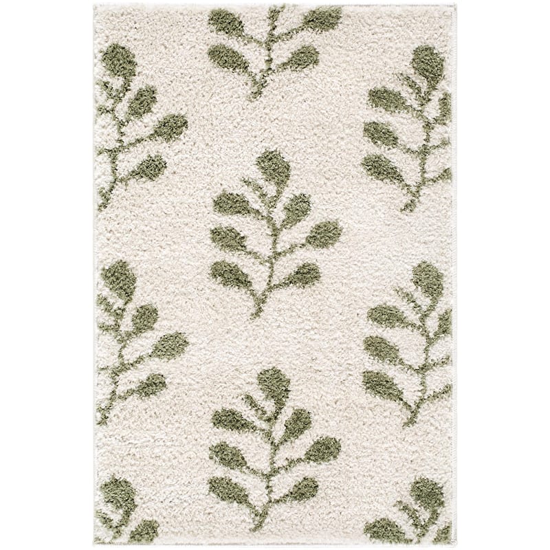 Elle Decor x Livabliss Rivoli Modern Area Rug - Green/Cream - 2' x 2'11"