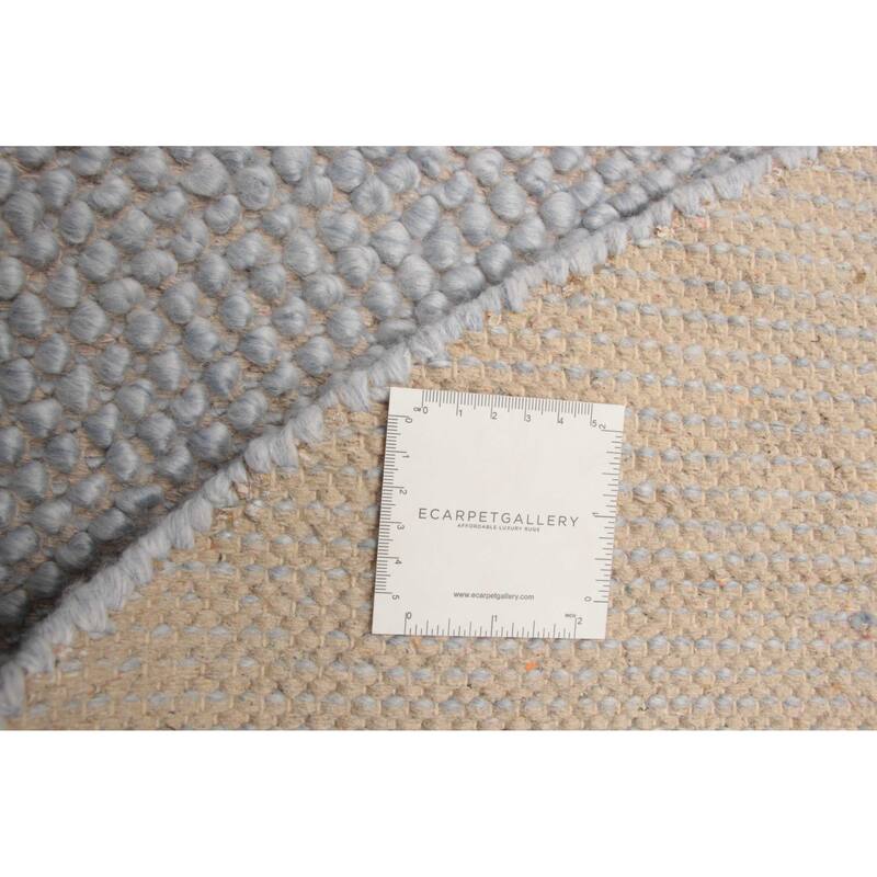 ECARPETGALLERY Braid weave Sienna Grey Wool Rug - 5'10 x 5'10