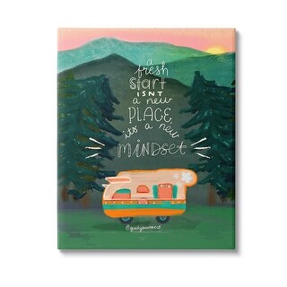 Stupell Fresh Start New Mindset Canvas Wall Art Design By Glad You're ...
