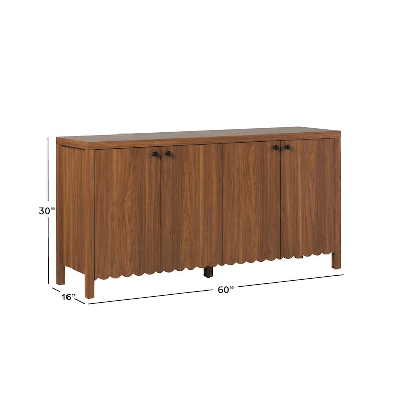 Walker Edison Modern Wood Scalloped Sideboard TV Stand
