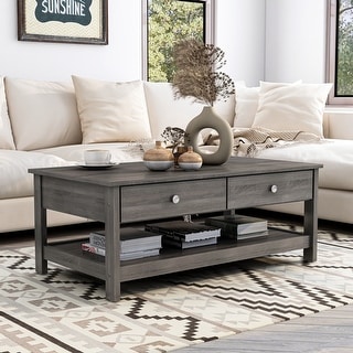 Rustic gray coffee table set discount