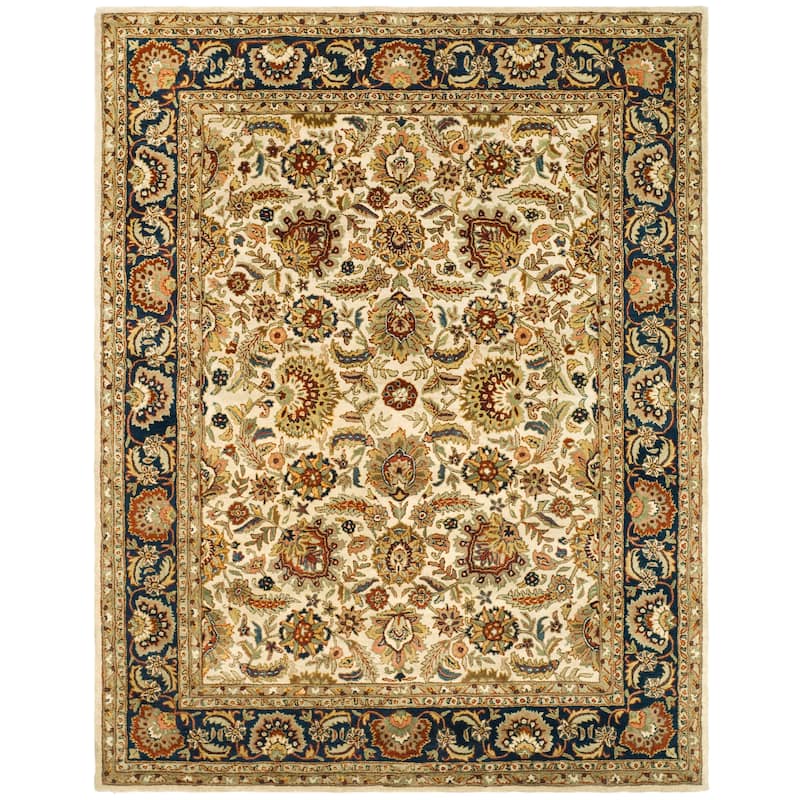 SAFAVIEH Handmade Classic Juliya Traditional Oriental Wool Rug - 8'3" x 11' - Ivory/Navy