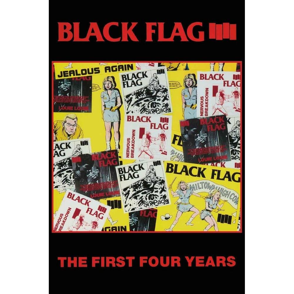 Black Flag The First Four Years Art Poster - 24 x 36 Inch