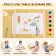 preview thumbnail 9 of 8, Gymax 2-in-1 Kids Wooden Art Table and Art Easel Set w/ Chairs Paper