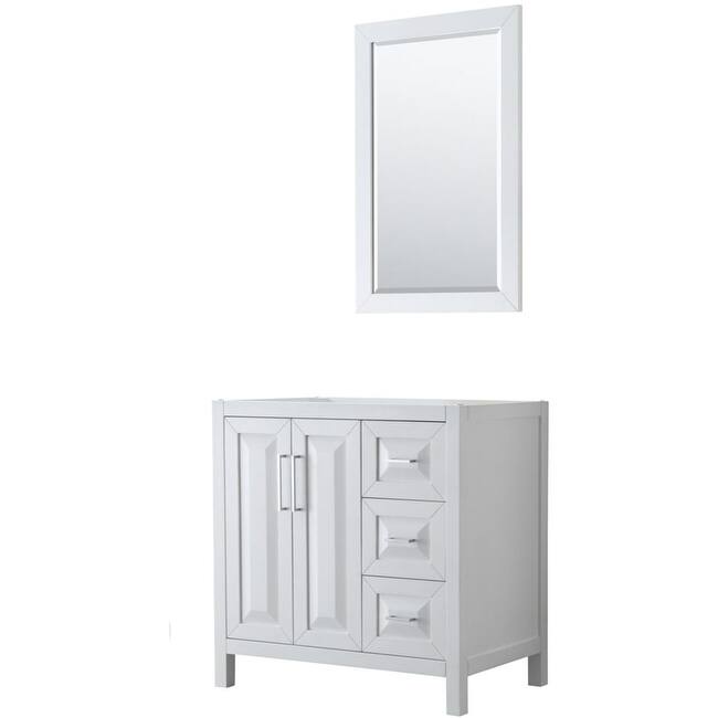 Wyndham Collection Daria 35" Single Free Standing Vanity Cabinet -