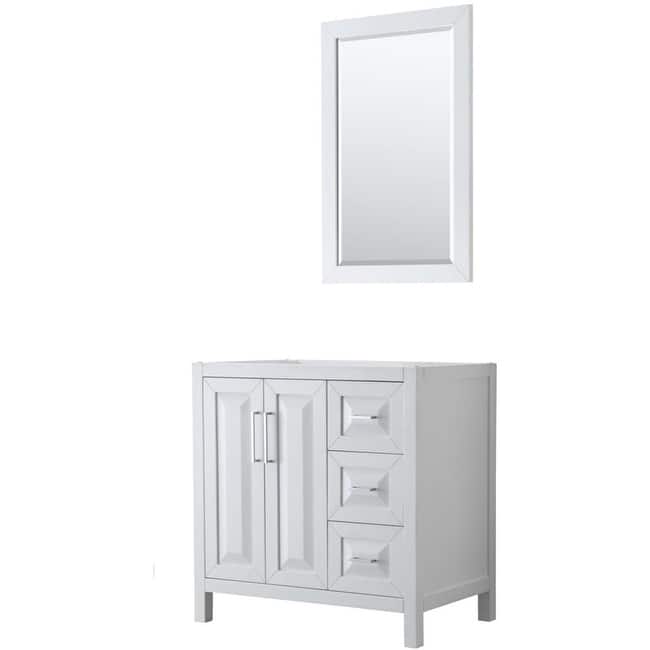 Wyndham Collection Daria 35" Single Free Standing Vanity Cabinet -
