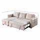 Morden Fort Velvet Reversible Sleeper Sectional Sofa L-Shape with big Storage