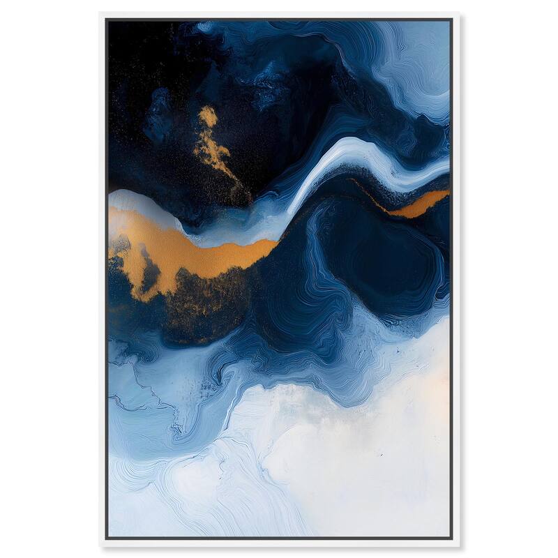 Blue Deep I Canvas by Art Remedy - White - 24" x 36"