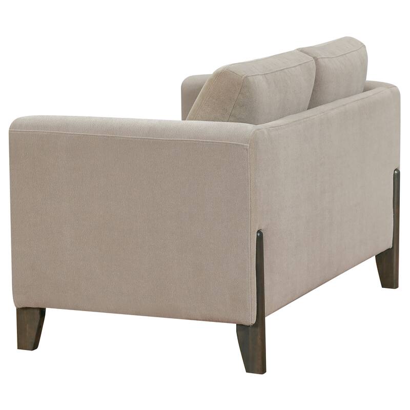 Islington Fabric Upholstered Panel Arm Loveseat Taupe - 57.75" x 32.75" x 35"