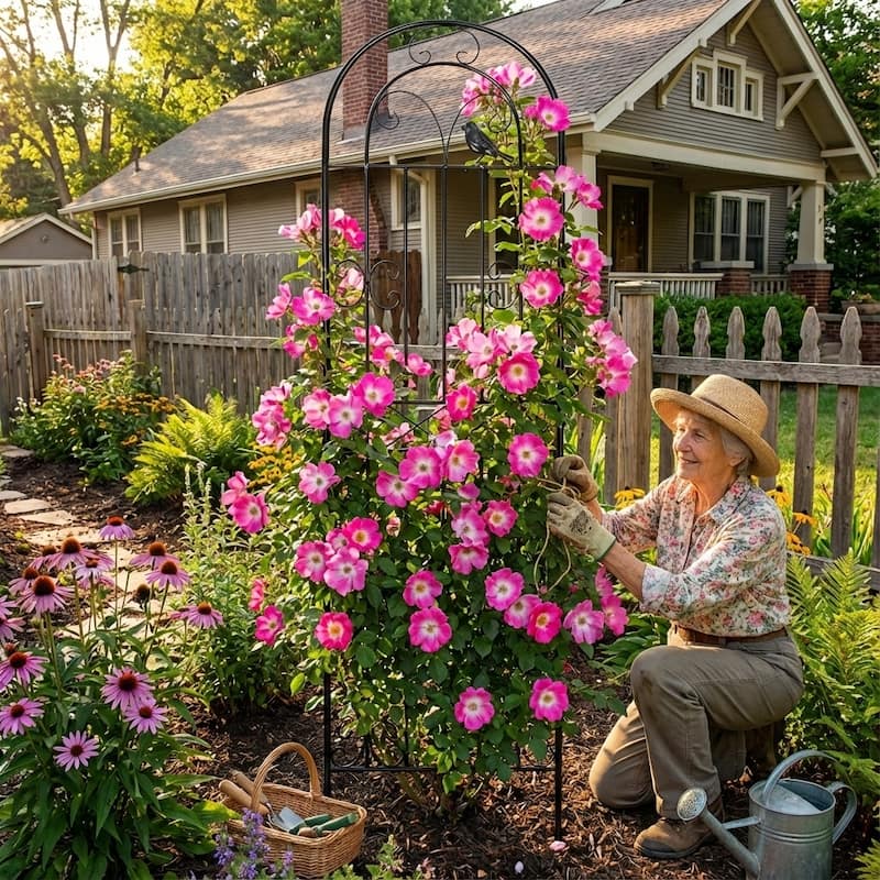 71 in Garden Tall Plant Trellis for Climbing Plants