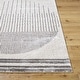 preview thumbnail 14 of 34, Livabliss Scandinavian Fossay Shag Stripe Washable Area Rug