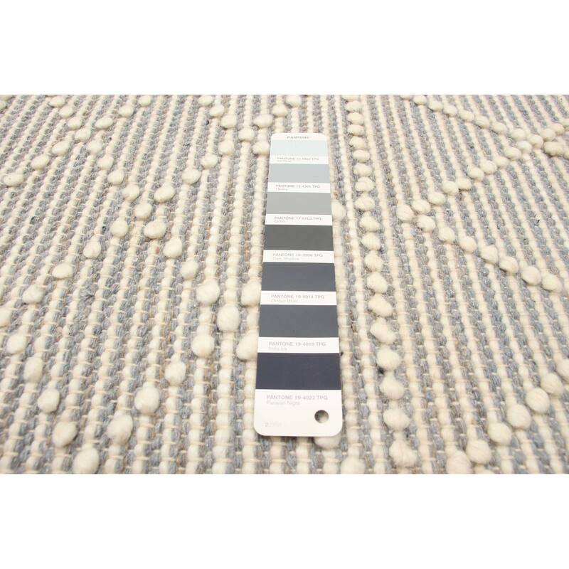 ECARPETGALLERY Braid weave Sienna Grey Wool Rug - 5'1 x 7'10