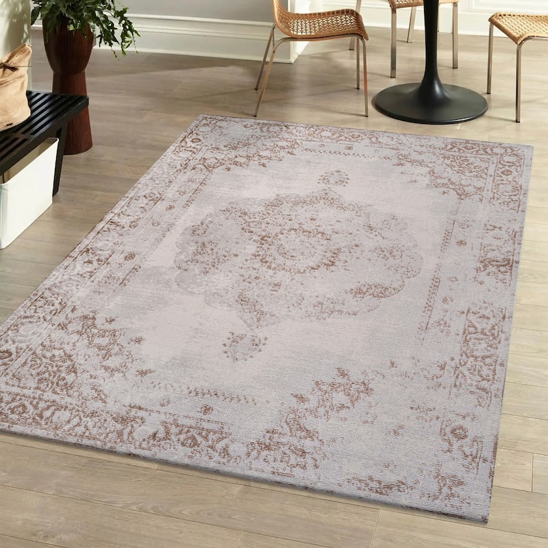 JONATHAN Y Rosalia Cottage Medallion Area Rug