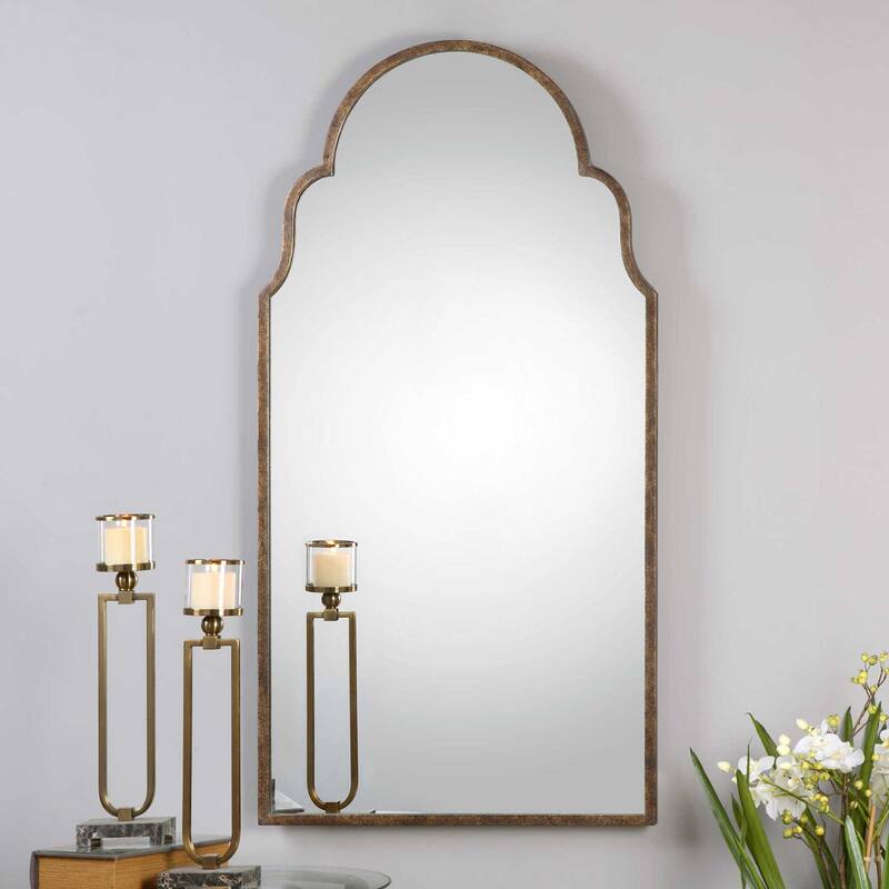 Uttermost Brayden 60" x 30" Oversized Rustic Arched Cathedral Style