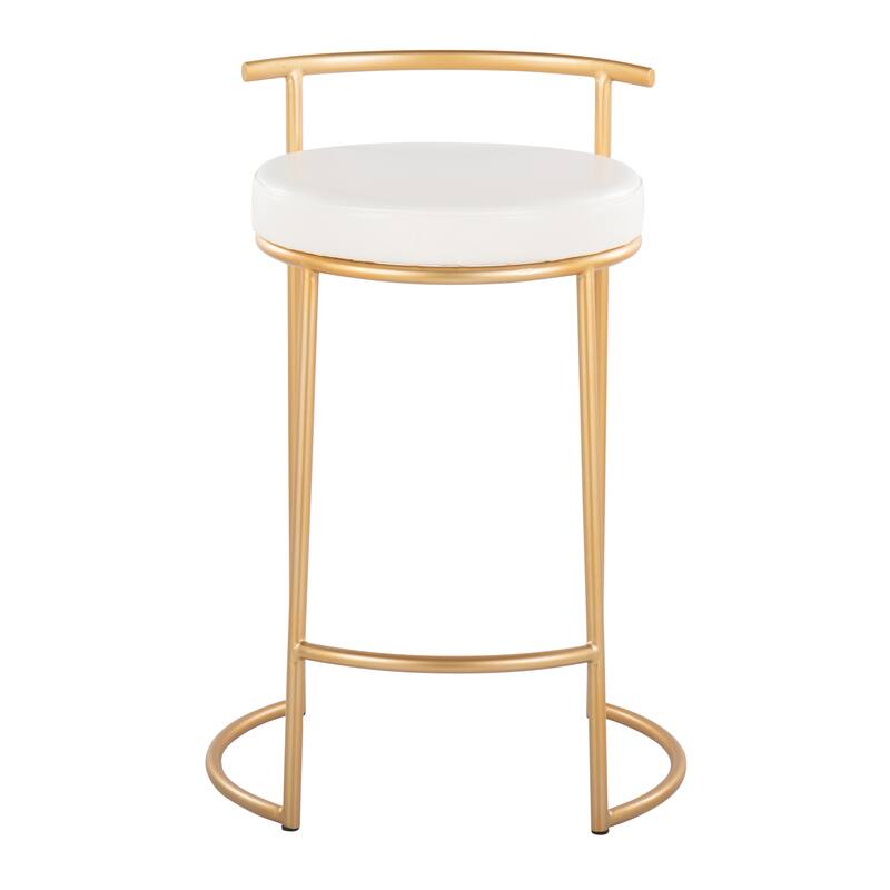 Silver Orchid Forrest Round Fixed-Height Counter Stool (Set of 2)