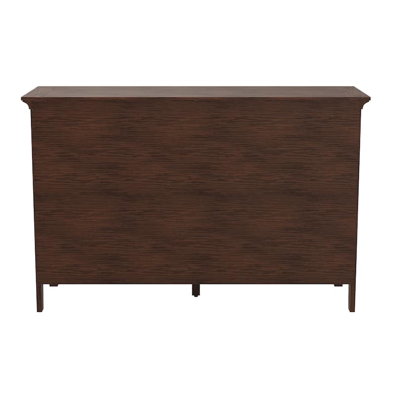 Modern Mission 6 Drawer Dresser in Vintage Oak Finish