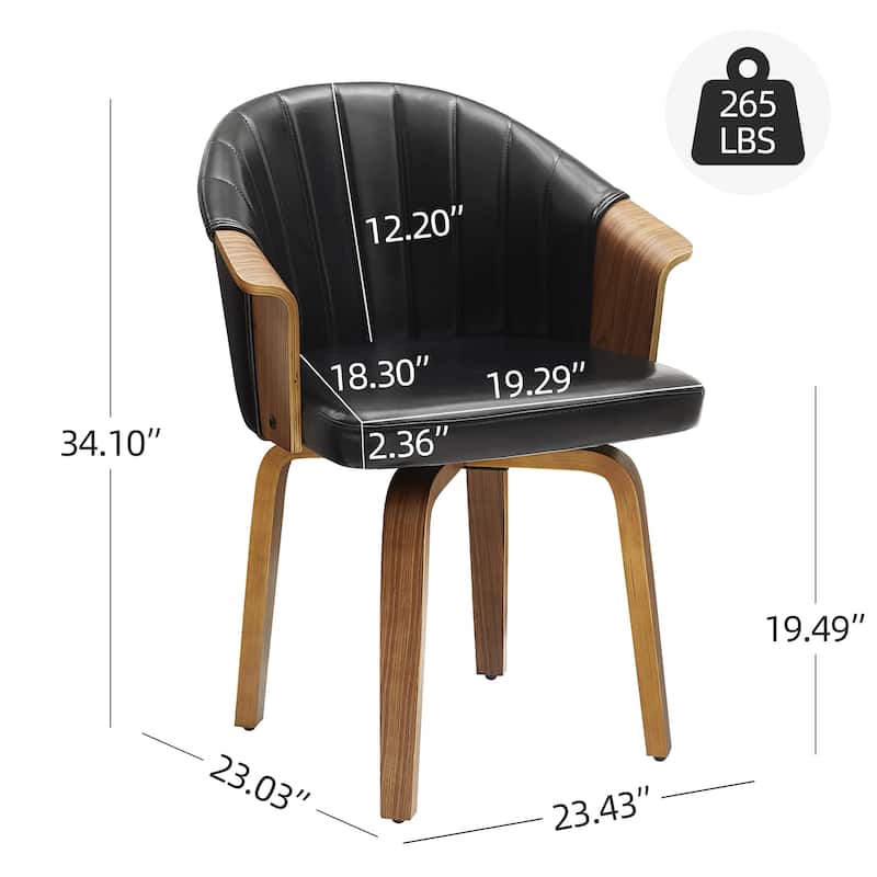 Art Leon Bentwood Swivel Dining Chairs