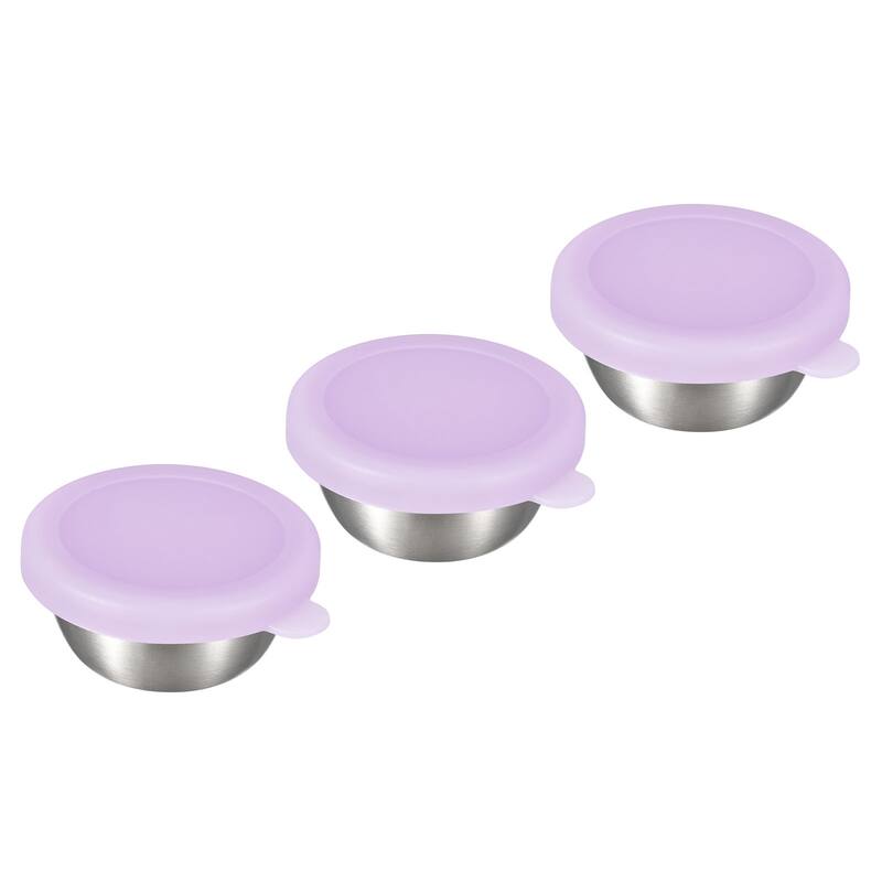 3pcs Salad Dressing Container 1.7oz Small Condiment Containers w lids - 50ml / 1.7oz