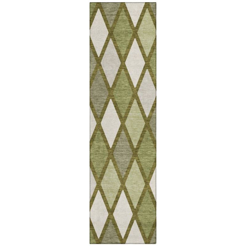 Machine Washable Indoor/ Outdoor Chantille Prism Diamond Rug