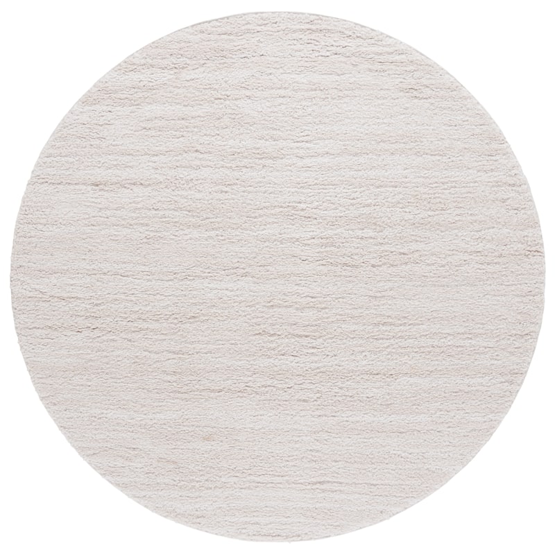 SAFAVIEH Rumi Shag Rosalee Shag Rug - 6'7" Round - Ivory/Light Beige