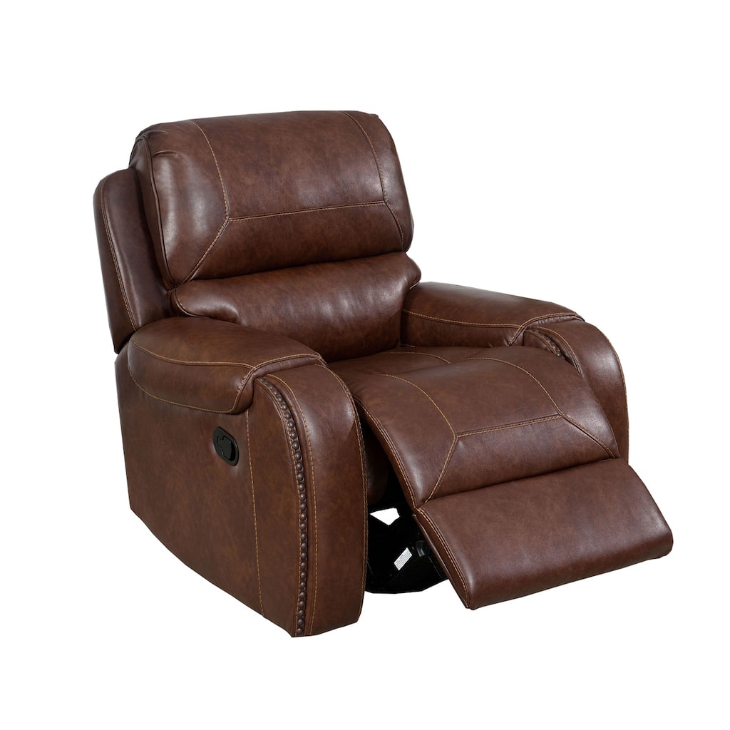 360-Degree Swivel Glider Recliner, Brown