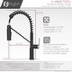 preview thumbnail 30 of 51, STYLISH Stainless Steel Single Handle Pull Down Sprayer Kitchen Faucet - Faucet Height: 16 3/4" | Spout Height: 7 1/2"