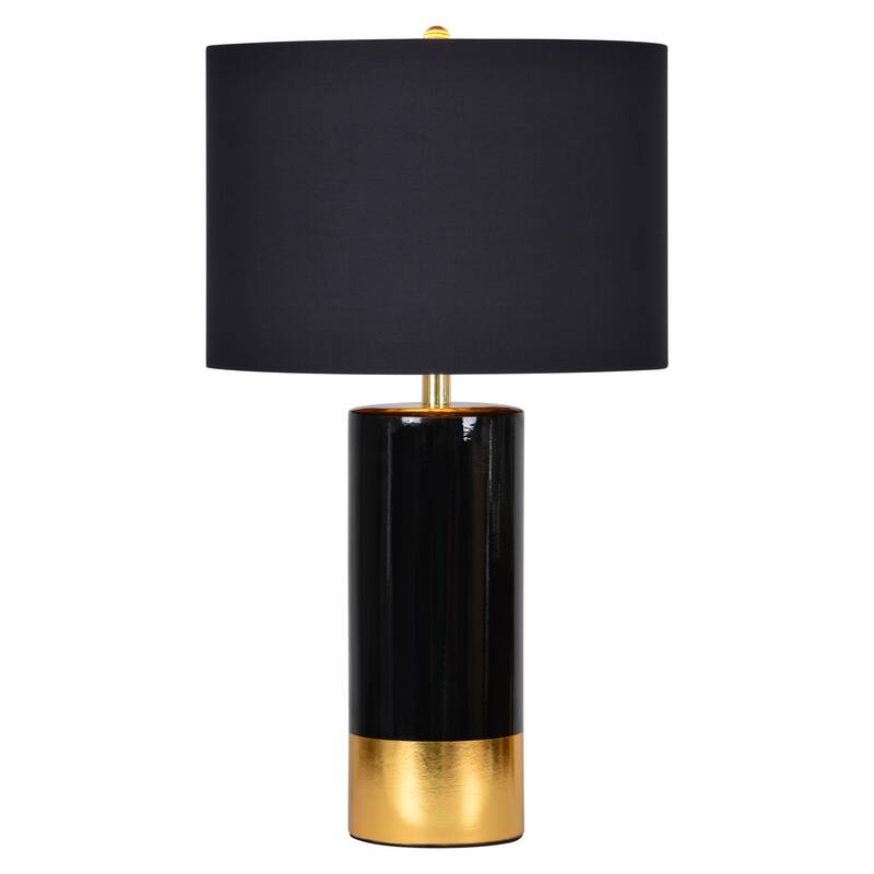 Renwil The Tuxedo 29" Length Table Lamp, Black and Gold