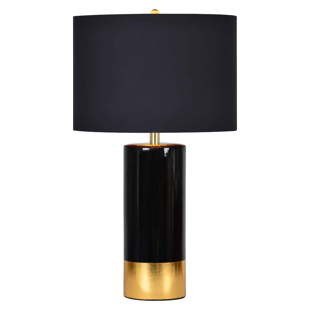 Renwil The Tuxedo 29" Length Table Lamp, Black and Gold