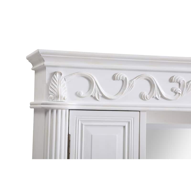 Roman 42" Antique White Medicine Cabinet