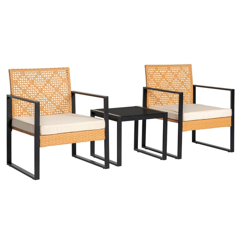 Outdoor Wicker Furniture Sets - 23.42"H x 29.53"W x 23.82"D