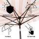 preview thumbnail 23 of 132, 9ft Half Market Umbrella, Scalloped, Crank, Tilt, UV, by JONATHAN Y