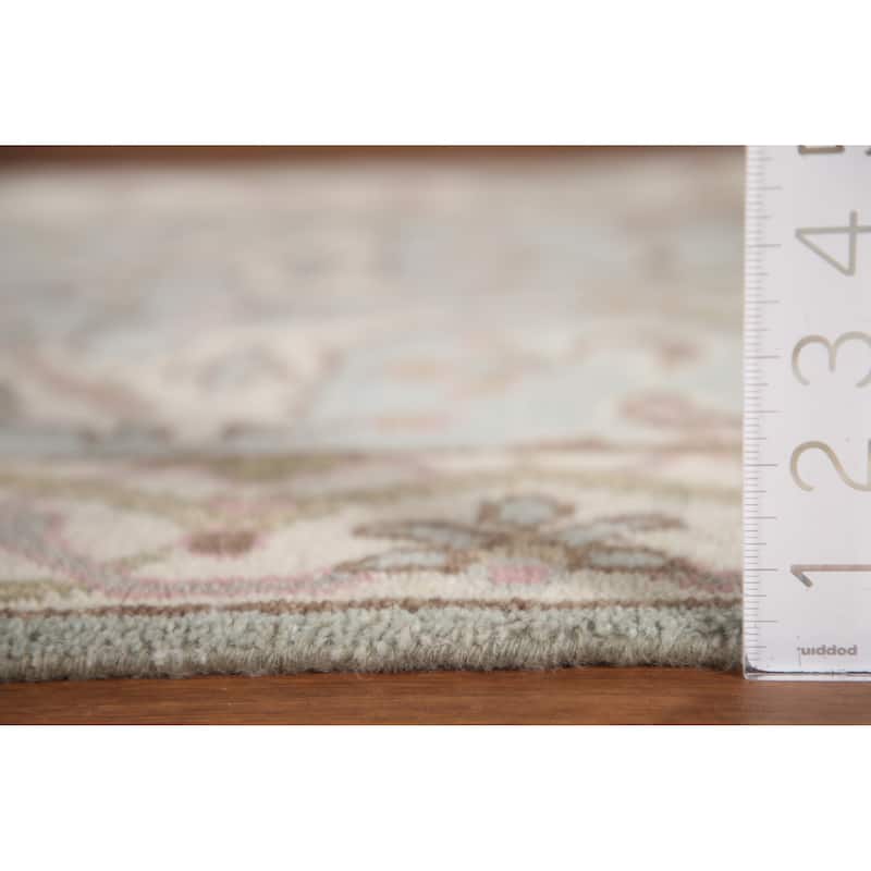 Transitional Oushak Style Runner Rug Hand-knotted Wool Carpet - 2'7"x 10'0"
