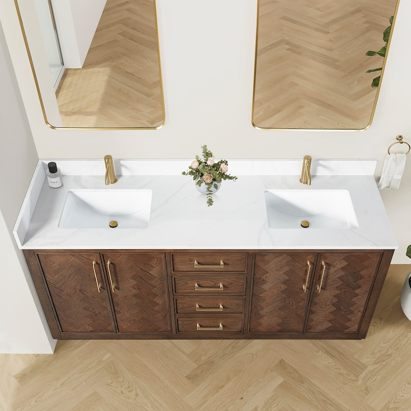 Jakarta Bath Vanity with Quartz Stone Top without Mirror