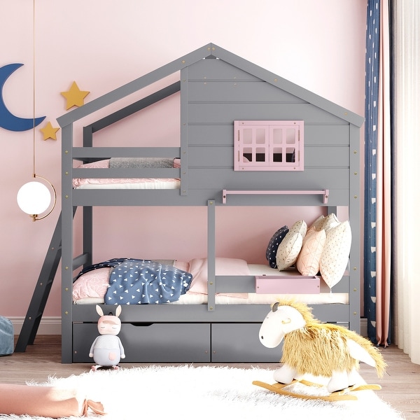 Small wooden outlet bunk beds