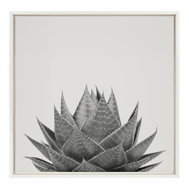 Kate and Laurel Sylvie Haze Framed Canvas by The Creative Bunch Studio - 22x22 - Plastic - White