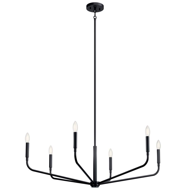 Kichler Lighting Madden Candle Chandelier - 38" - Black