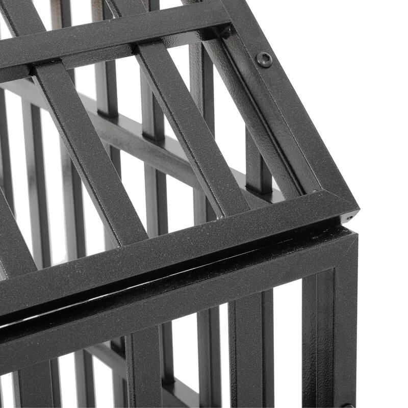 52" Heavy Duty Dog Crate, XL Metal Dog Kennel Cage for Large Dogs, Pet Crate with 2 Door, 4 Lockable Wheels & Removable Tray