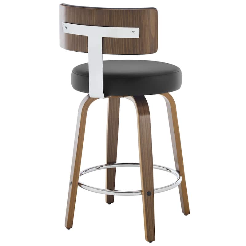Upholstered Wood Swivel Bar/ Counter Stools, Set of 3
