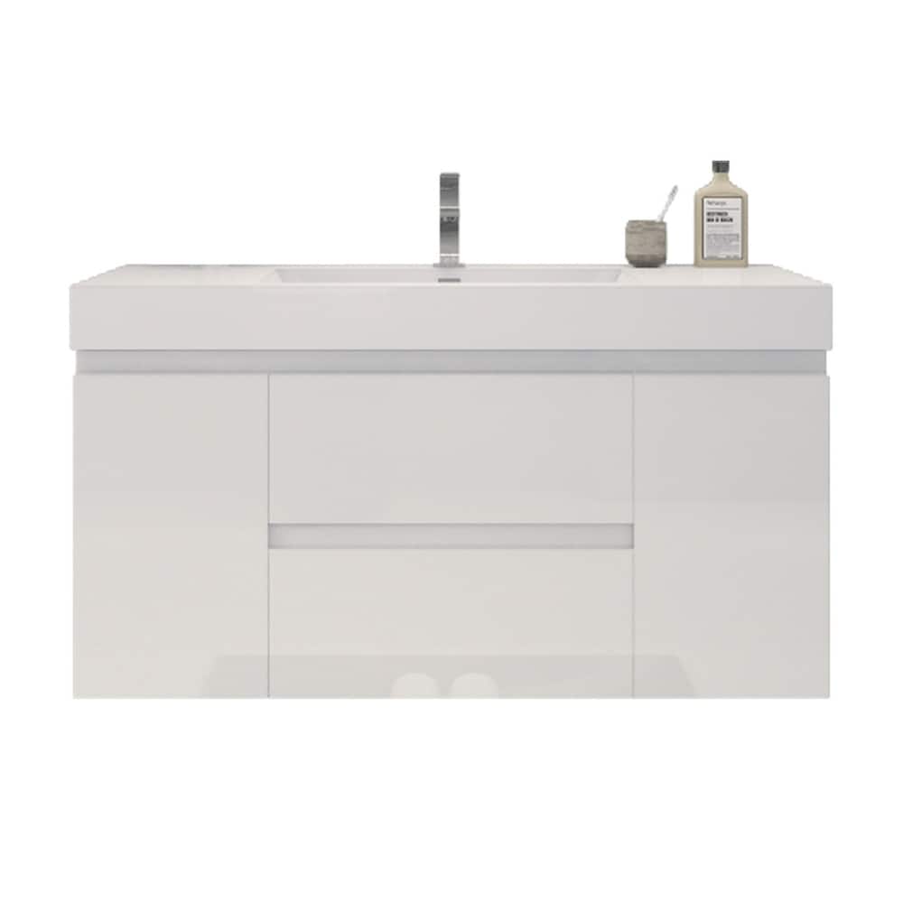 Baillie 48'' Wall-Mounted Vanity with Reinforced Acrylic Sink