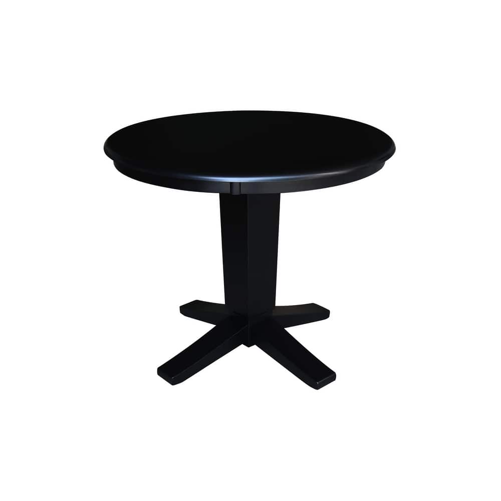 36 in Solid Wood Round Top Pedestal Dining Table
