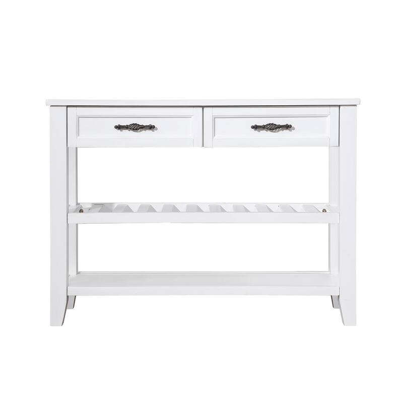 Furniture of Antique Solid Wood 3-drawer Sofa Console Table