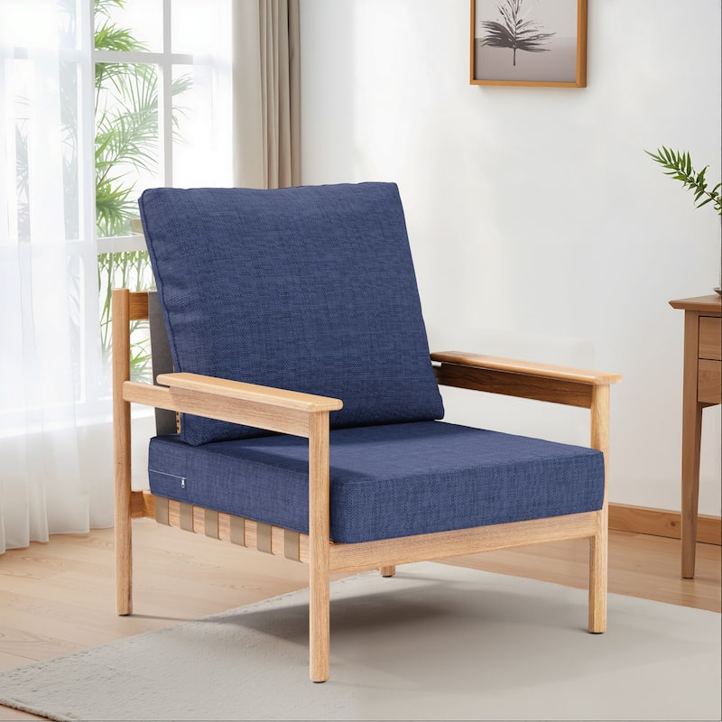 27.6'' x 24.4'' x 4.5'' Outdoor Indoor Patio Seat Cushions Set (Seat & Back)