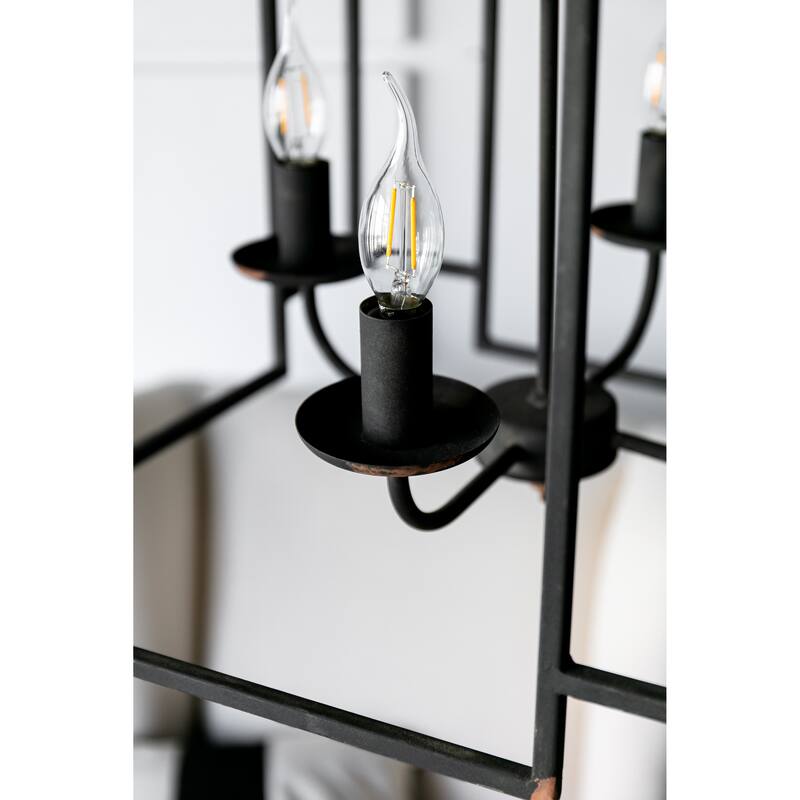 17.3x17.3x28.7" Malin Entry 4-Light Chandelier, Hanging Light Fixture, Bulb Not Included