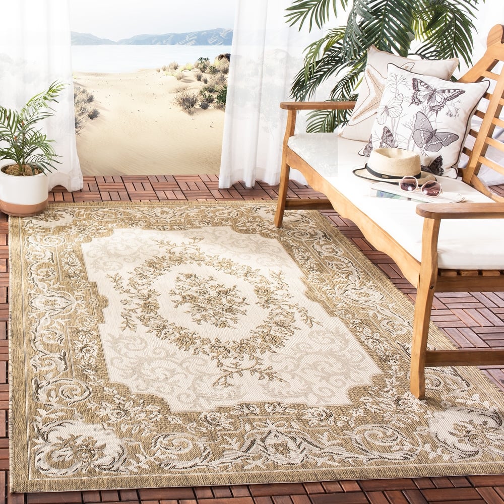SAFAVIEH Courtyard Berendje Indoor/ Outdoor Waterproof Patio Backyard Rug