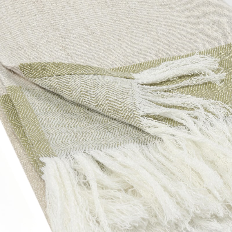 Villa by Classic Home Talara 100% Belgian Linen Throw Blanket