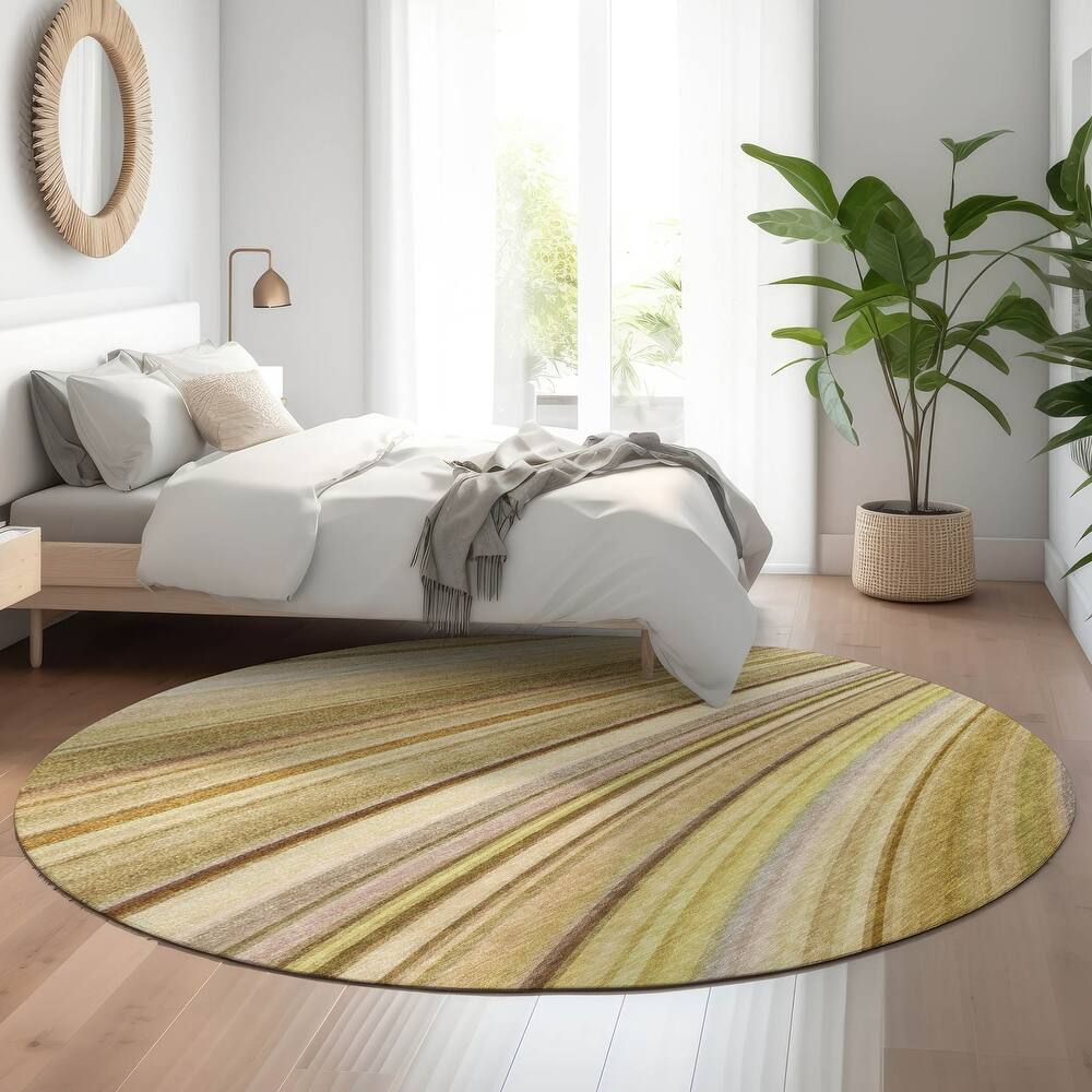 Premium Washable Super Soft Striped Abstract Mayfield Rug