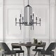 preview thumbnail 3 of 7, KAWOTI 9-Light Black Pendant Light Chandelier - 75.75 H x 32.25'' W