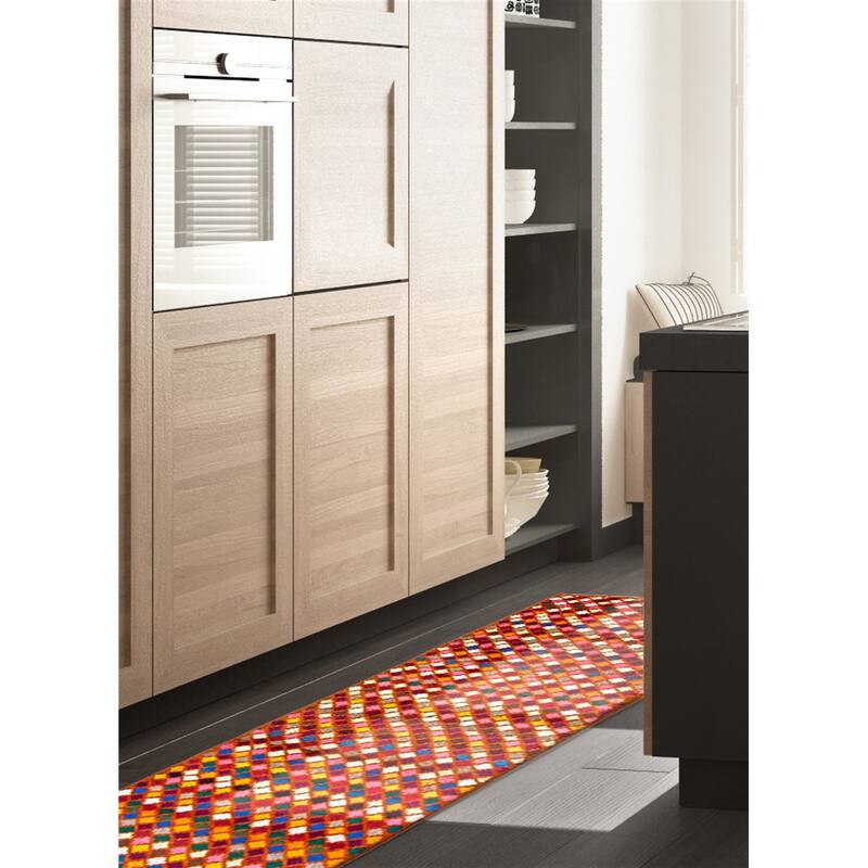 ECARPETGALLERY Hand-knotted Afghan Burnt Orange Wool Rug - 2'9 x 9'7